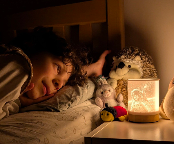 Lithophanie Nachttischlampe